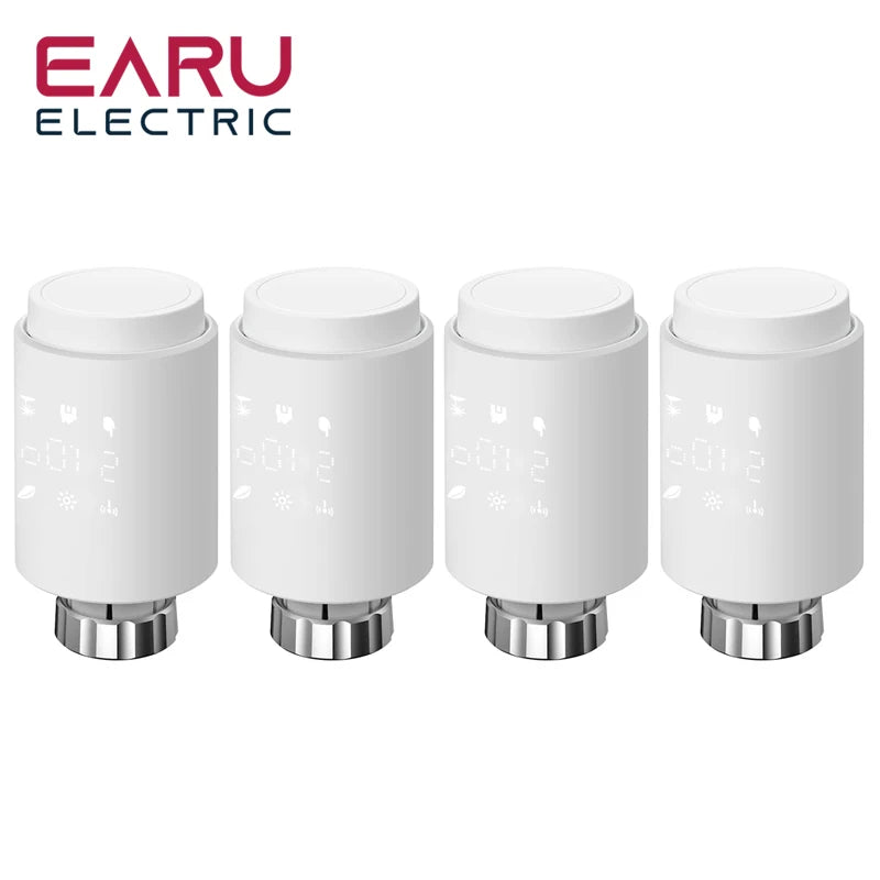 Tuya Smart WiFi Radiator Actuator TRV Programmable Thermostatic Radiator Valve App Remote Temperature Controller Support Alexa