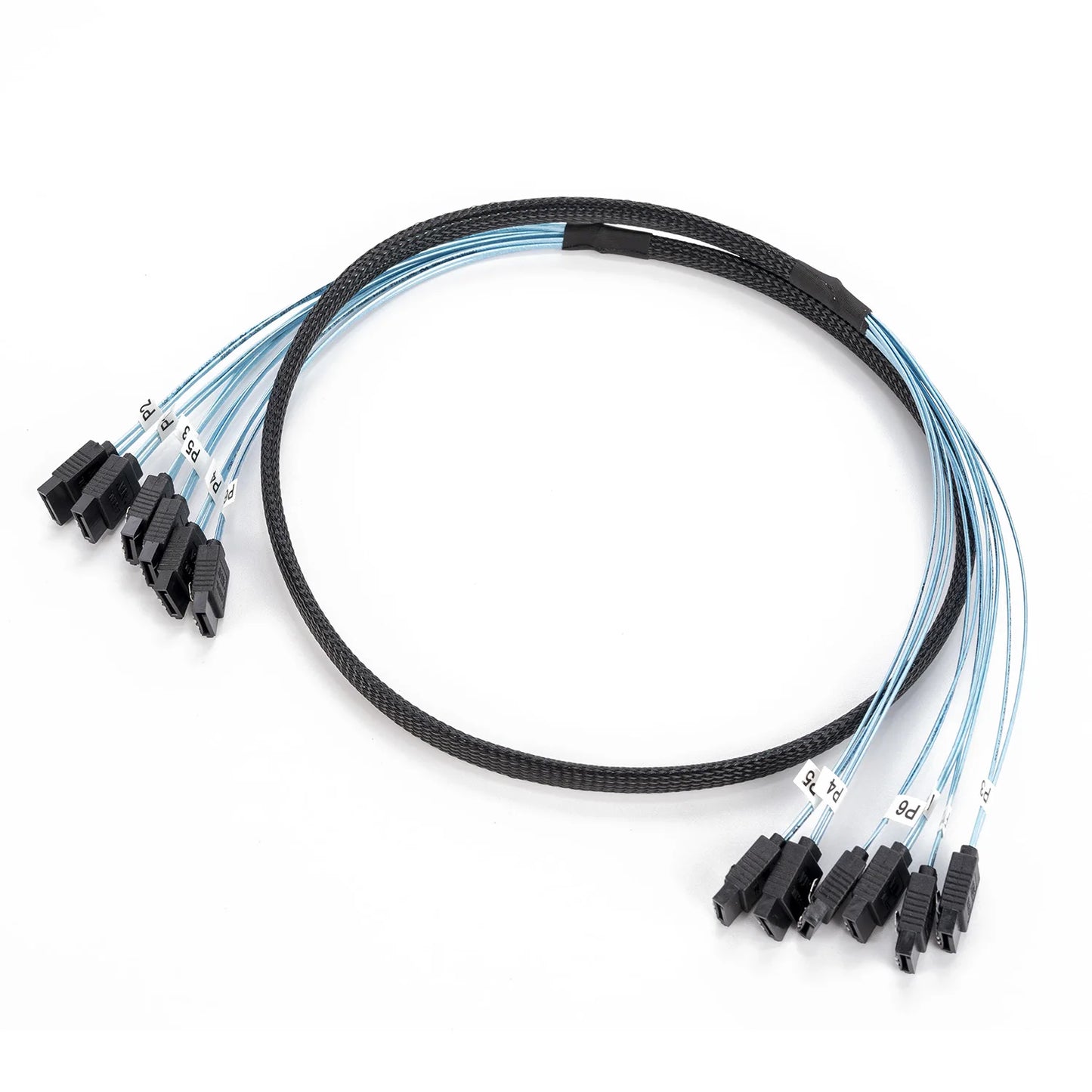 4/6/8 Pcs SATA Cable Set 4/6/8 Set SATA 3.0 Cable PC SATA Cabl SAS 7Pin 6Gbps Data Cable for Hard Disk SSD Drive NAS Server Host