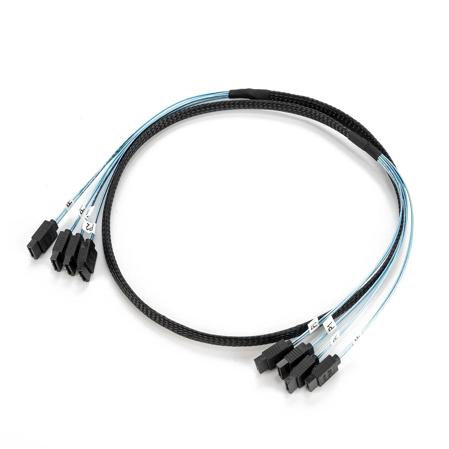 4/6/8 Pcs SATA Cable Set 4/6/8 Set SATA 3.0 Cable PC SATA Cabl SAS 7Pin 6Gbps Data Cable for Hard Disk SSD Drive NAS Server Host