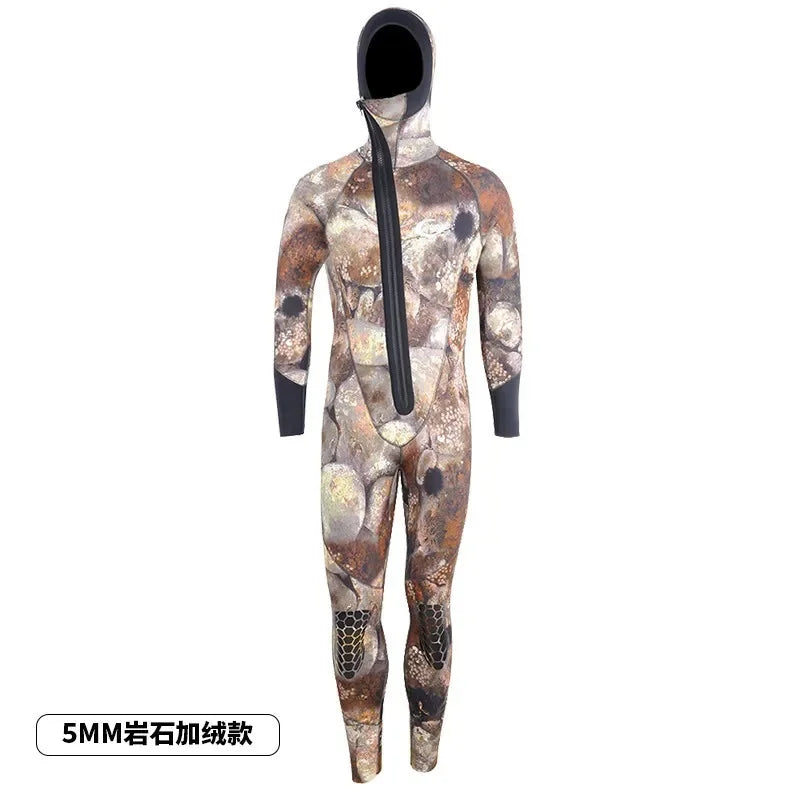 YONSUB Scuba Front Zipper 5MM Long or Short Sleeves Neoprene Men Diving Snorkeling Wetsuit Underwater Hunting Surfing Swimsuit