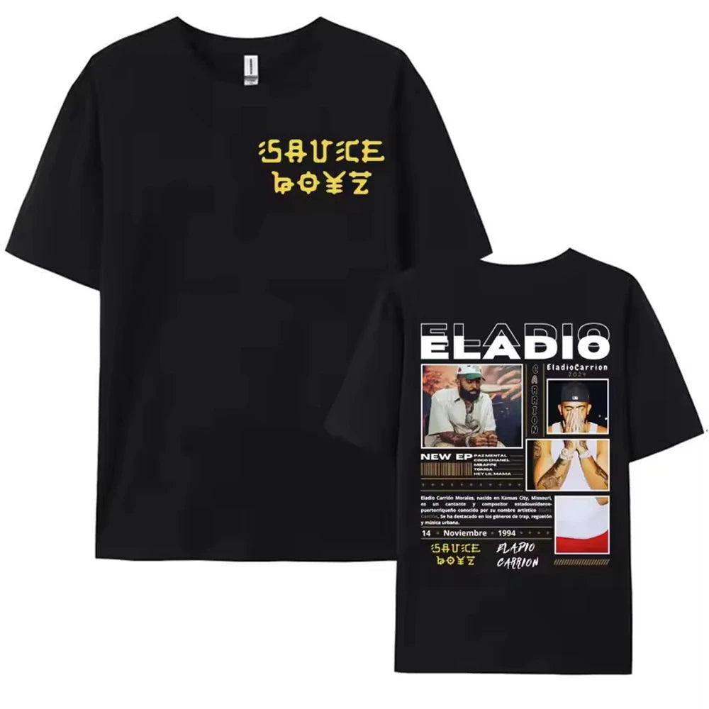 Ropa Hombre short sleeve Men Clothing Homme Mens New in Top & Tees Tee Shirt Rapper Myke Towers Graphic Printed T-shirts