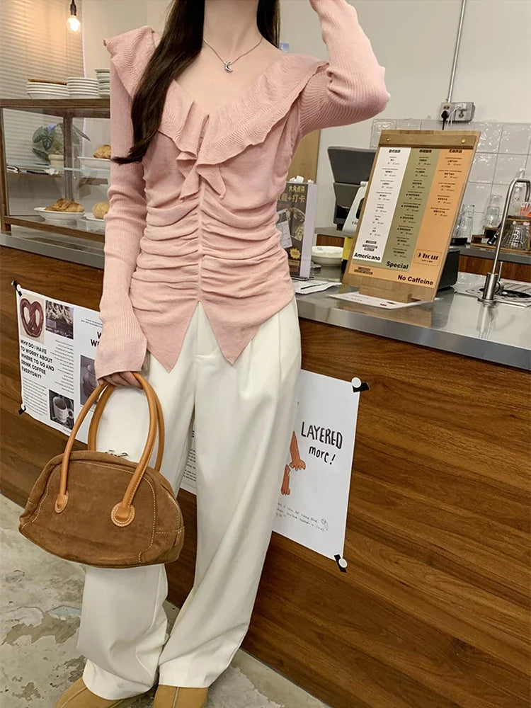 Women Sweater Womens Winter Sweaters Pullover Traf Female Knitting Overszie Long Sleeve Loose Knitted Outerwear ropa de mujer
