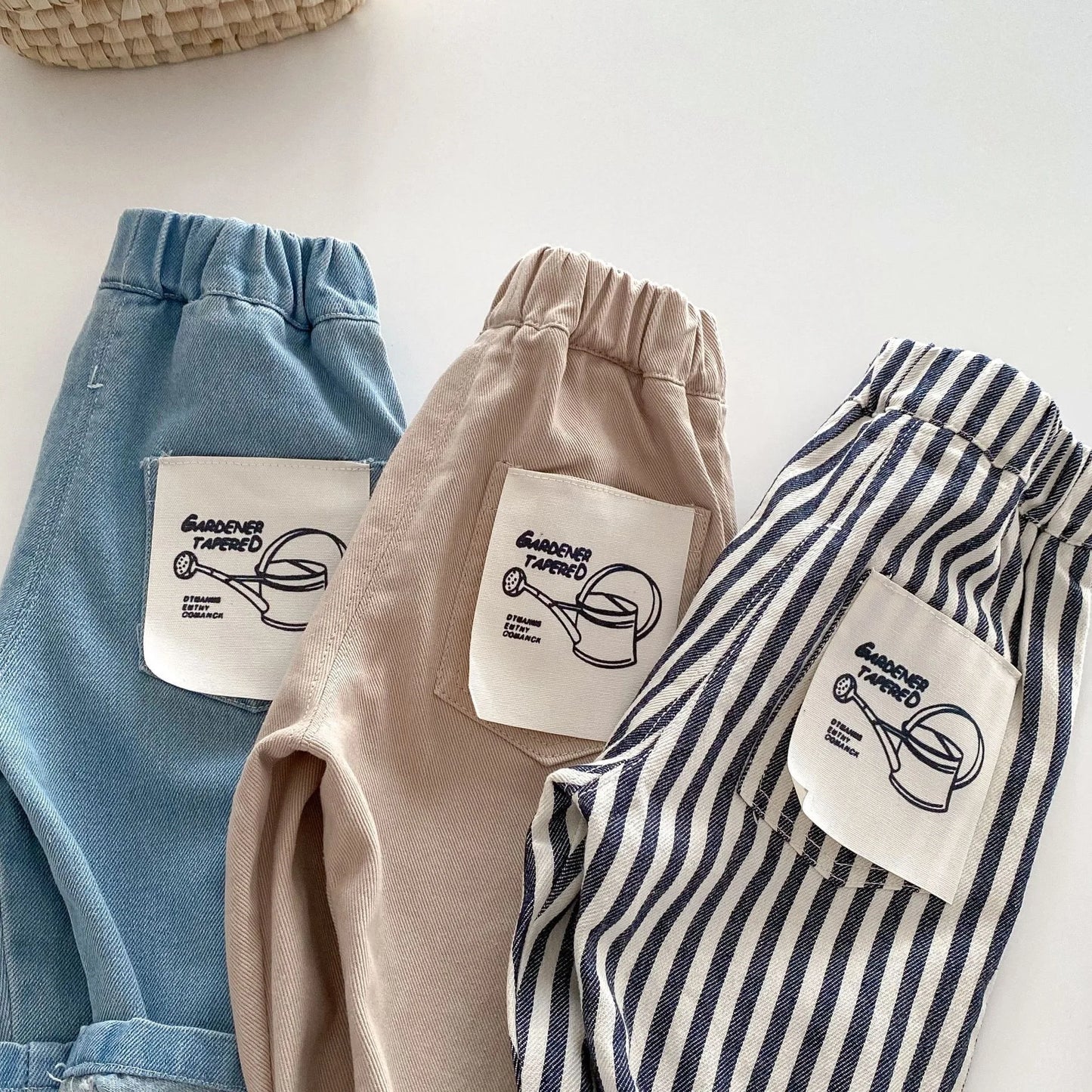 Autumn Clothes Children's Pants Casual 0-5 Years Old Korean Soft Denim Children's Clothing Boys Fashion Striped Pants Infant
