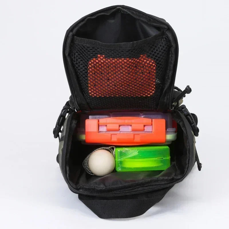 TINSOL Waterproof Fishing Shoulder Bag Outdoor Sports Cycling Crossbody Chest Single Backpack Travel Climbing Camping Tactical