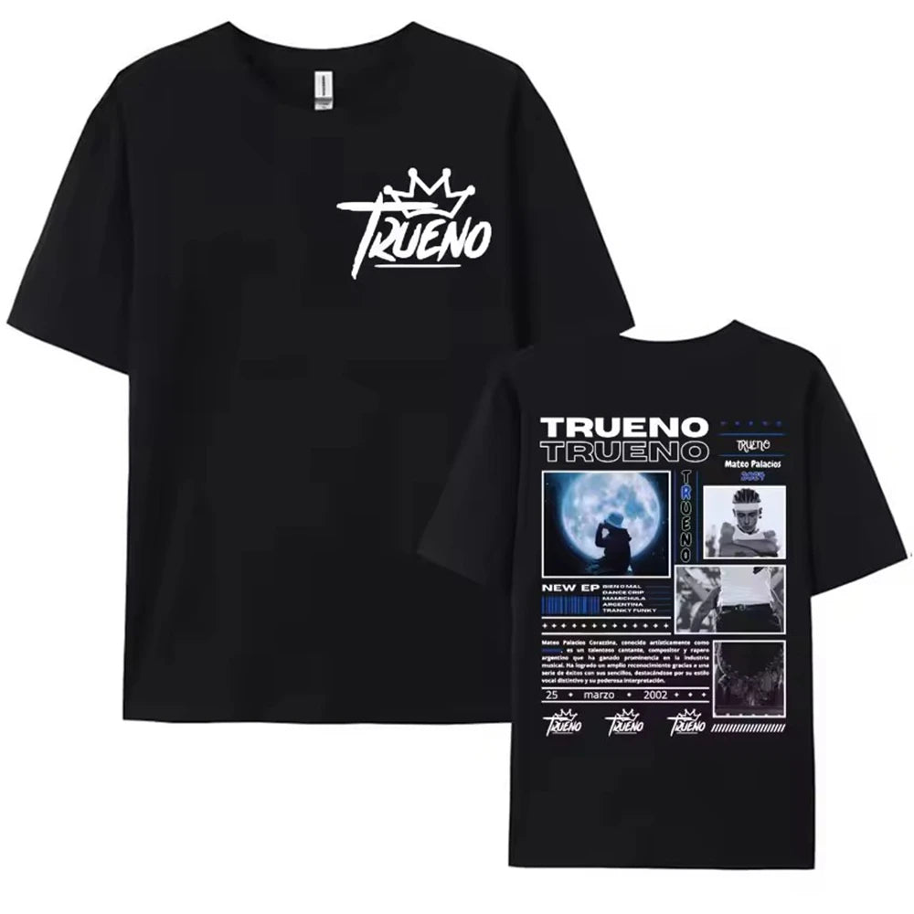 Ropa Hombre short sleeve Men Clothing Homme Mens New in Top & Tees Tee Shirt Rapper Myke Towers Graphic Printed T-shirts