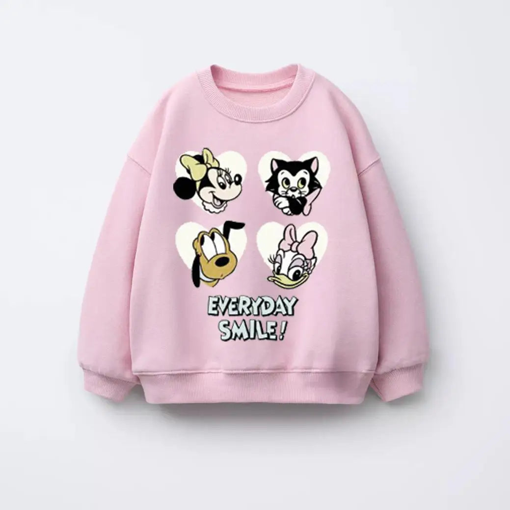 Fashion Children Costumes Lovely Cartoon Print Leisurewear Boys And Girls For 0-6 Years Breathable Loose Cotton Long Sleeves