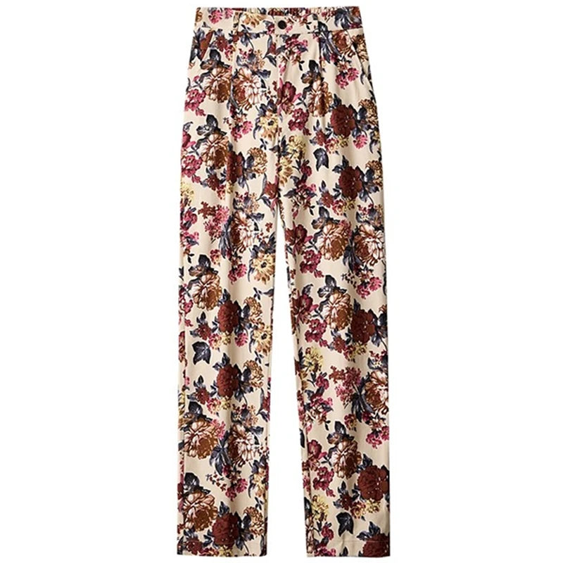 Red Men's Printed Suit Pants, Fashion Casual Trousers, Black Nostalgic Style Pantalones Hombre M-5XL Cotton Pant