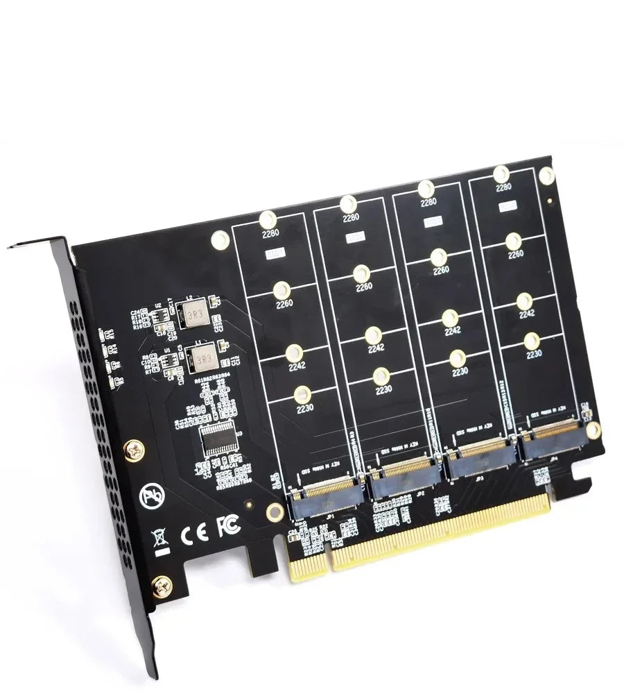 M.2 NVME SSD to PCIe 4.0 3.0 Adapter M.2 SSD GEN4 PCIe 4.0 PC Motherboard X1 X4 X8 X16 Expansion Card For 2230 2242 2260 2280