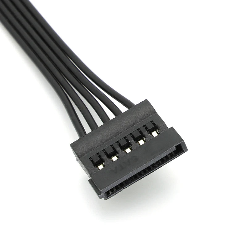 20cm/30cm SATA 15pin Male To Female Power Extension Cable 5-wire Pure Copper Tinned Wire Power Supply Cable For HDD SSD 