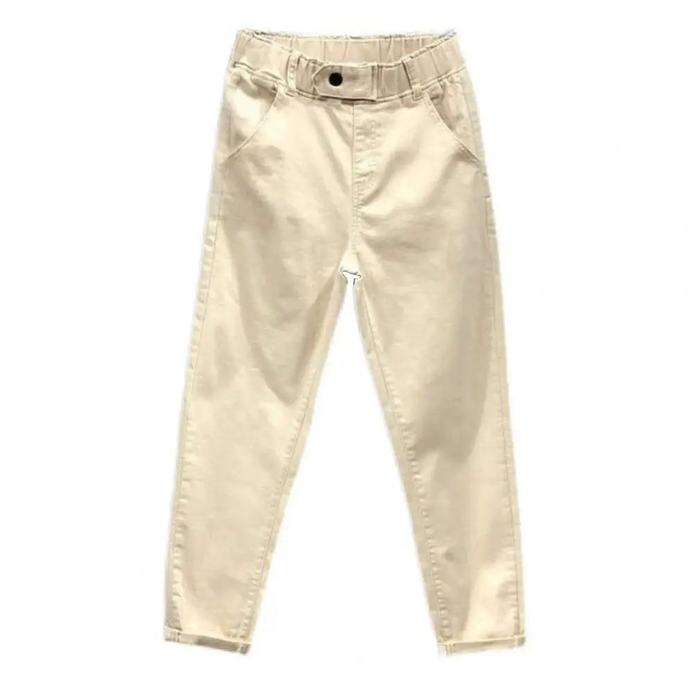 Women Fashion With Pockets Satin Cargo Pants Vintage High Waist Harem Fly Female Trousers Mujer