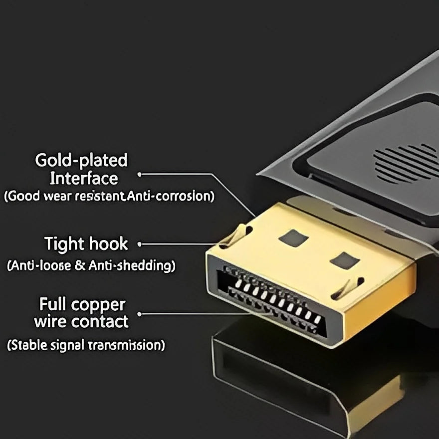 4K DisplayPort to HDMI Adapter - DP to HDMI Converter for PC/Laptop/Monitor Supports Ultra HD Video/Audio