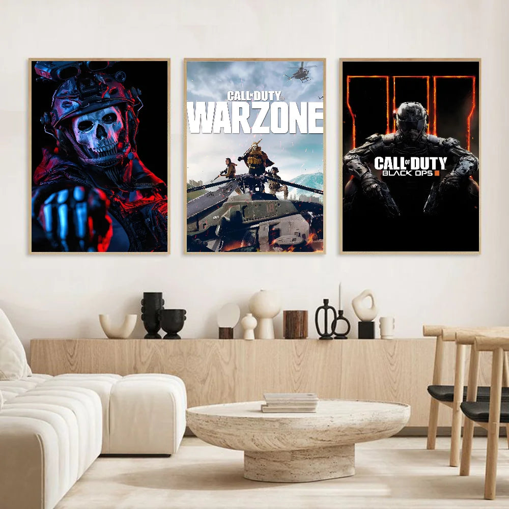 Modern Warfare Call Of Duty Poster HD art sticky wall waterproof home living room bedroom bar aesthetic decoration