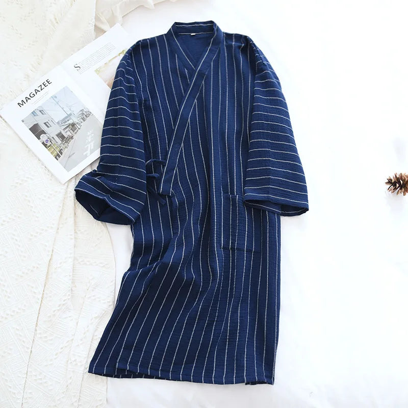 New Cotton Women Robe kimono pajamas Spring Summer Cozy gauze pajamas nightgown Dressing Female bathrobe Sleepwear long pijama
