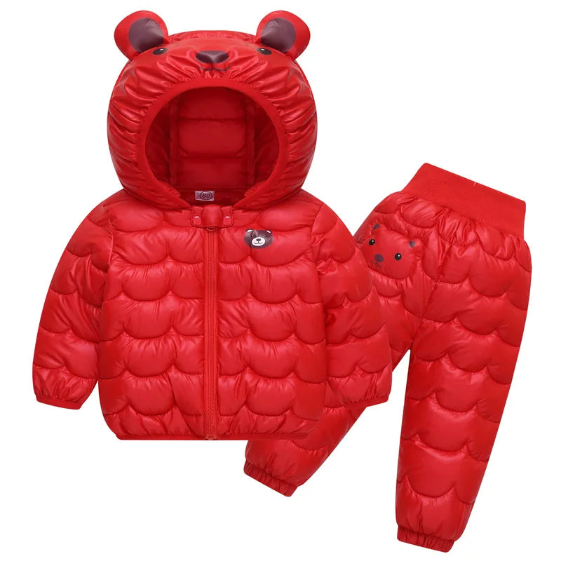 Coat Suit Children's Wadded Little Kids' Two-Piece Suit Baby Winter Clothes Cotton-Padded Jacket