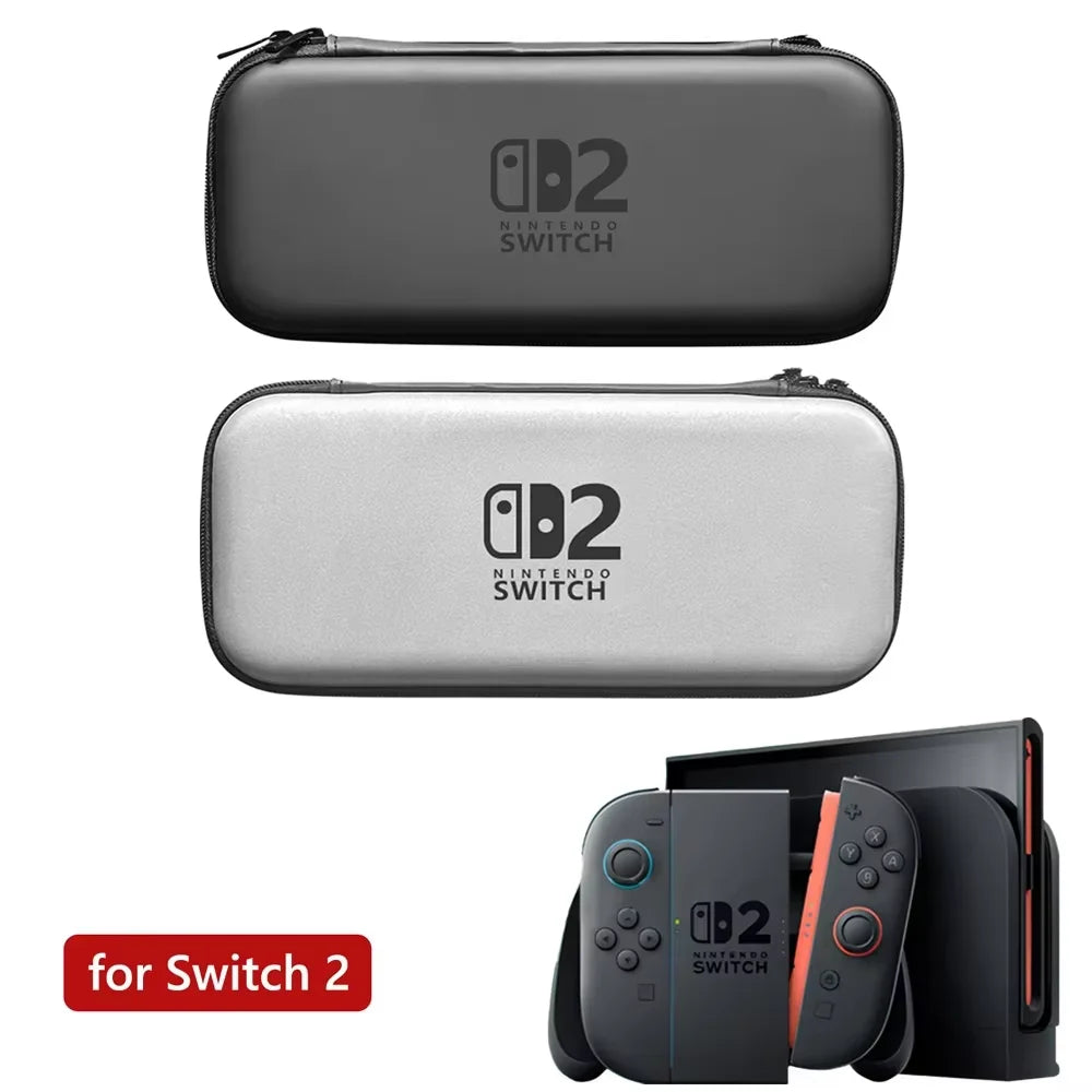 Slim Travel Carrying Case For Switch 2 Accessories, Waterproof EVA Hard Shell Protective Storage Hand Bag NS2