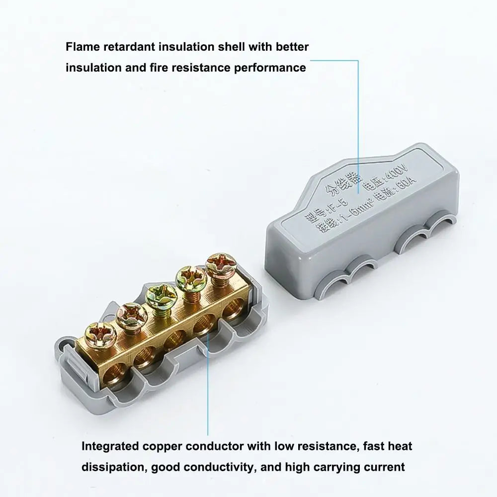 Wire Connector High Power Splitter Quick Electrical Cable Terminal Blocks Junction Box Connectors Large Current Conductor Brass