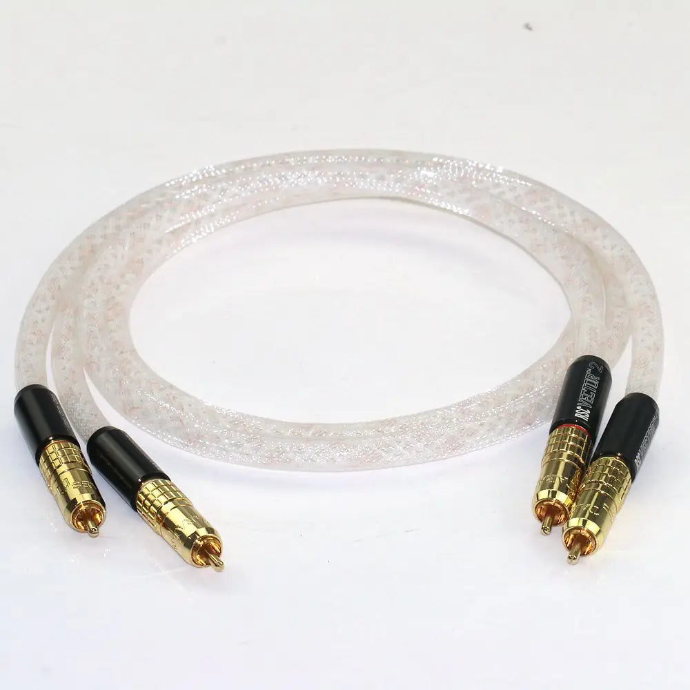 A pair of imported high-end 2RCA to 2RCA signal cables, CD amplifier, gallbladder, and audio connection cables