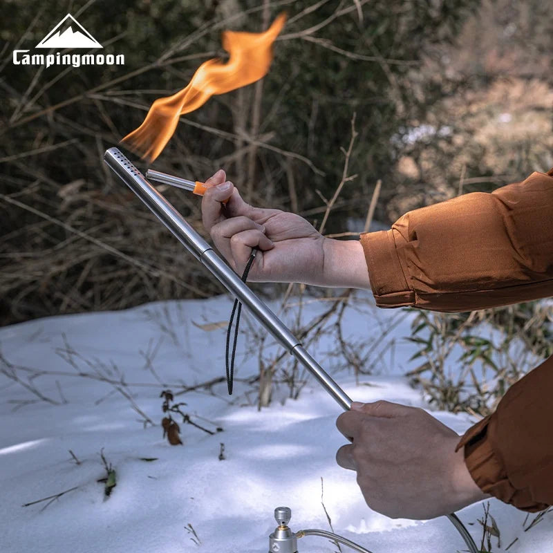 CAMPINGMOON XD-6-NE Torch spray Gun Outdoor Camping Stainless Steel Fire Torch Barbecue Point Carbon CampingGear Spray Gun