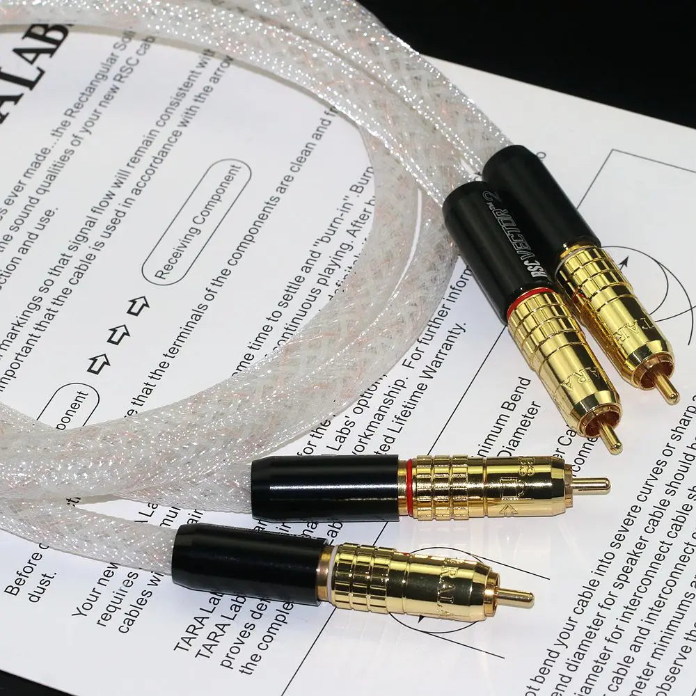A pair of imported high-end 2RCA to 2RCA signal cables, CD amplifier, gallbladder, and audio connection cables