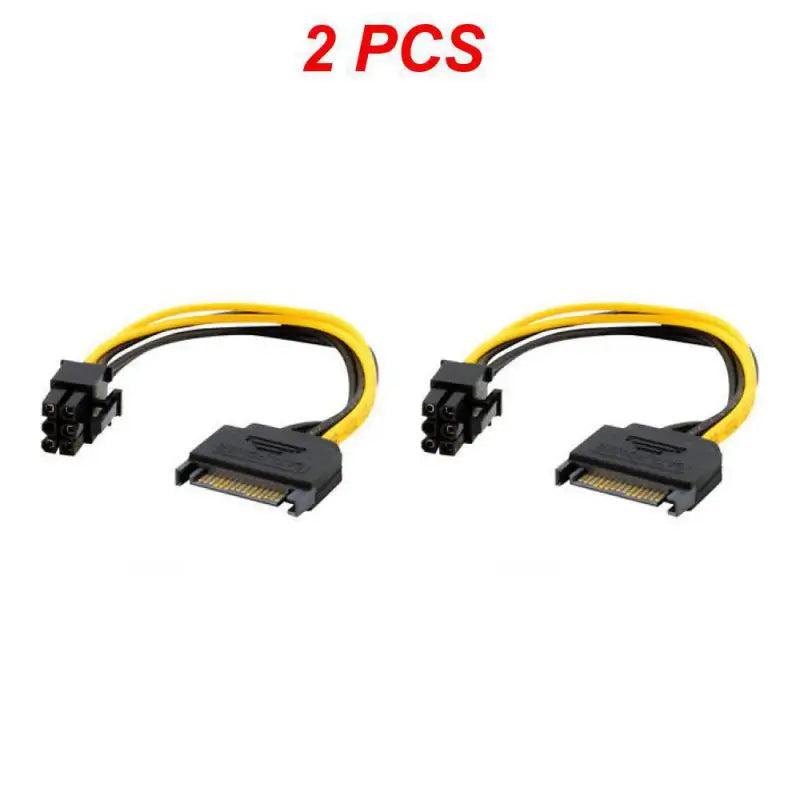 PCI Express 15 Pin to 6 Pin SATA Power Video Card Supply Adapter Cable 20cm