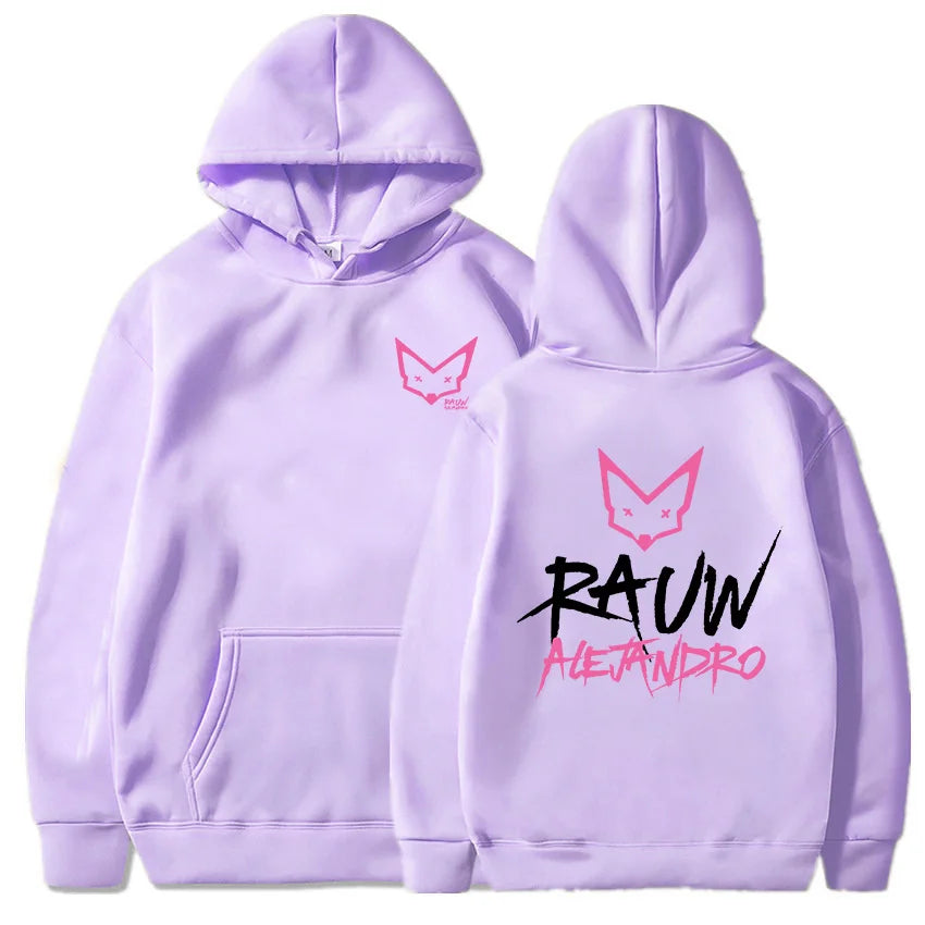 Men/Women Clothing Rapper Rauw Alejandro Saturno Hoodies Long Sleeve Casual Fleece Hooded Sweatshirt Sudadera Ropa Hombre Unisex