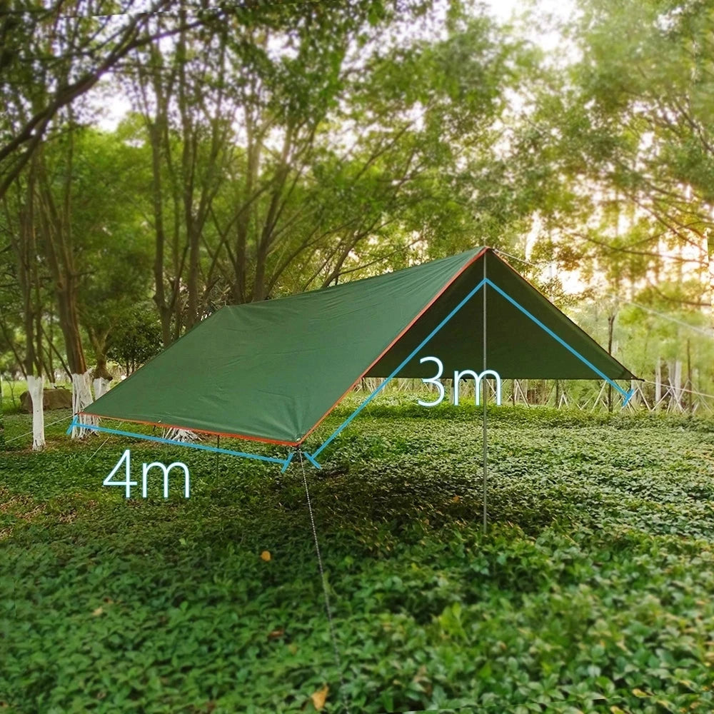 5x3m 4x3m 3x3m Awning Waterproof Tarp Tent Shade Ultralight Garden Canopy Sunshade Outdoor Camping Tourist Beach Sun Shelter