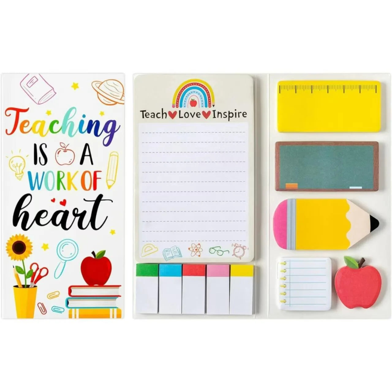 Teachers' Day Theme Sticky Note Combination This multi-piece set of cute school themed handbill stickers cartoon Sticky notes