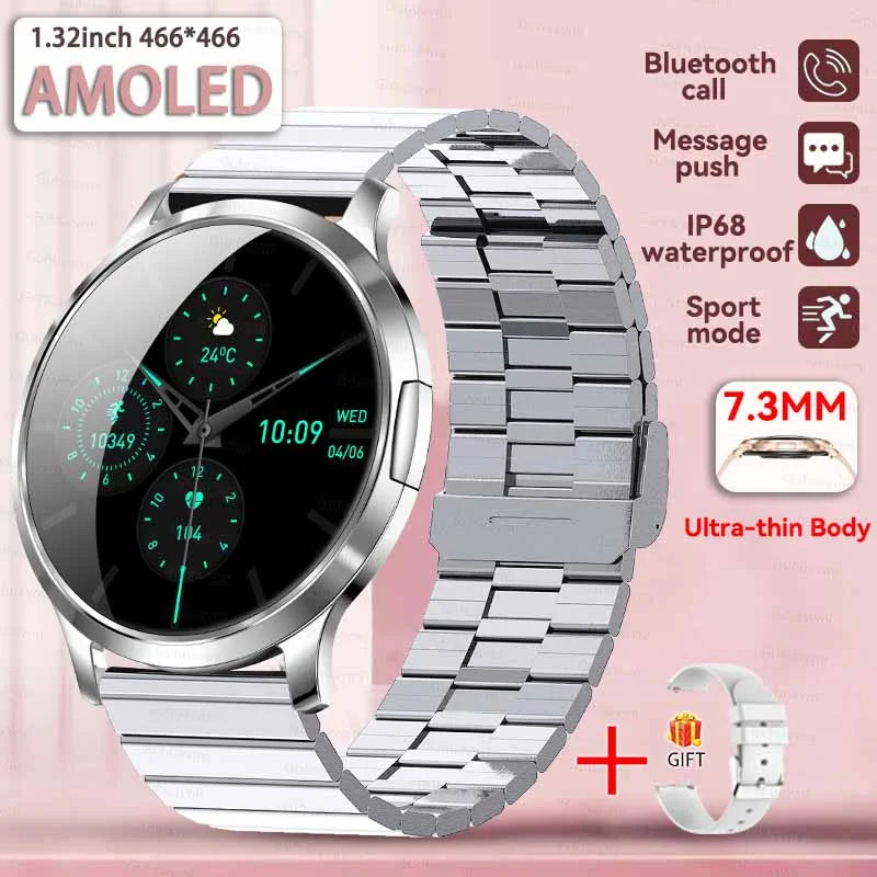 Women's Health Fashion Smart Watch 3D Curved HD Screen Heart rate Bluetooth call Sports Fitness Bracelet Light luxury SmartWatch