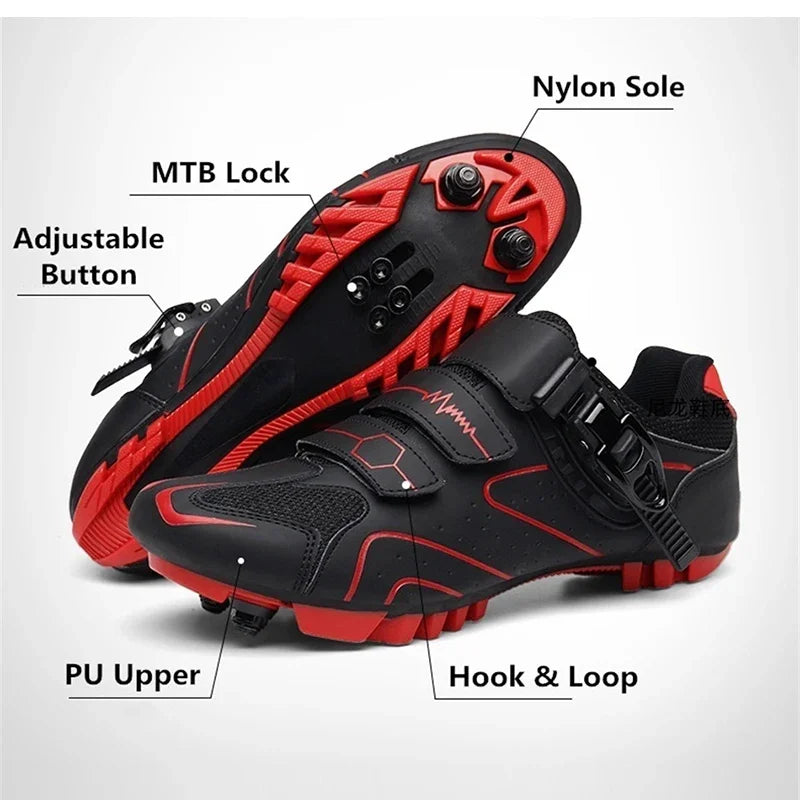 Cycling Shoes Men Mountain Bike Sneakers Women Bicycle Non Slip Outdoor Sports Bicycle Shoes Self-locking Hiking Shoes
