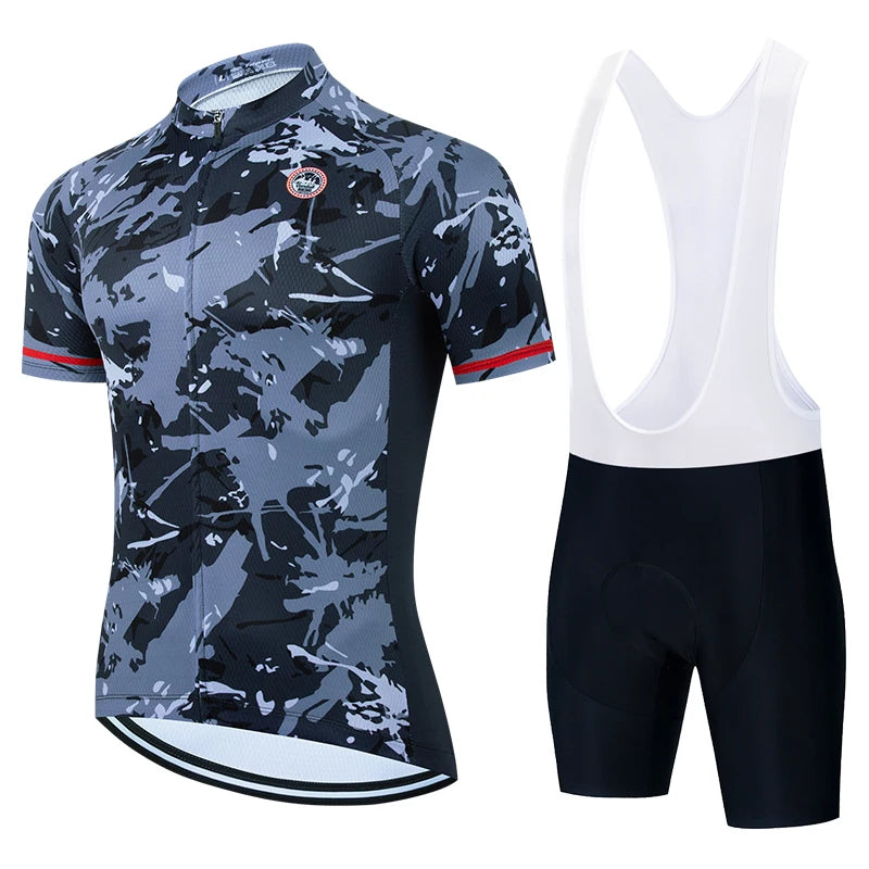 Men Cycling Clothing 2025 Short Sleeve Ropa Ciclismo Hombre Summer Breathable Cycling Set Triathlon Suit Bike Uniform 19D Gel