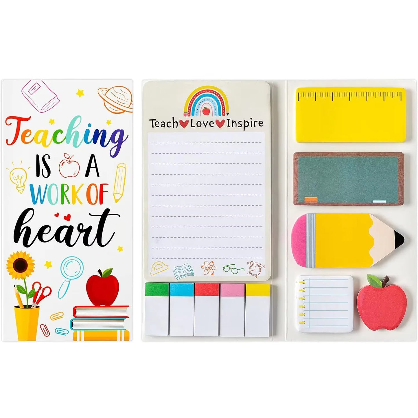 Teachers' Day Theme Sticky Note Combination This multi-piece set of cute school themed handbill stickers cartoon Sticky notes