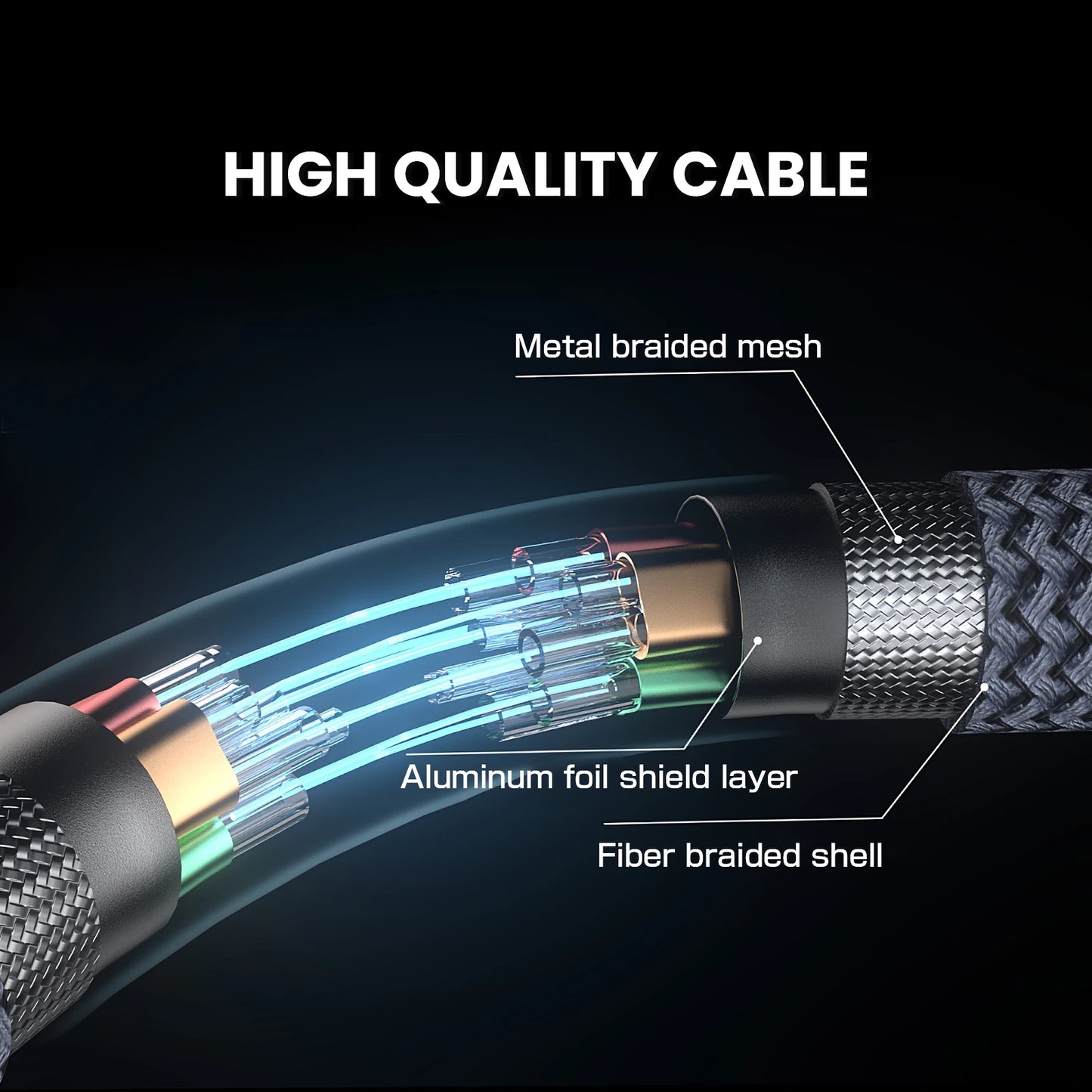 4K DisplayPort to HDMI Cable Adapter 3.3ft 1m DP to HDMI Male Video UHD 1440P/2K@120Hz,4K@30 Nylon DP to HDTV Uni-Directional C