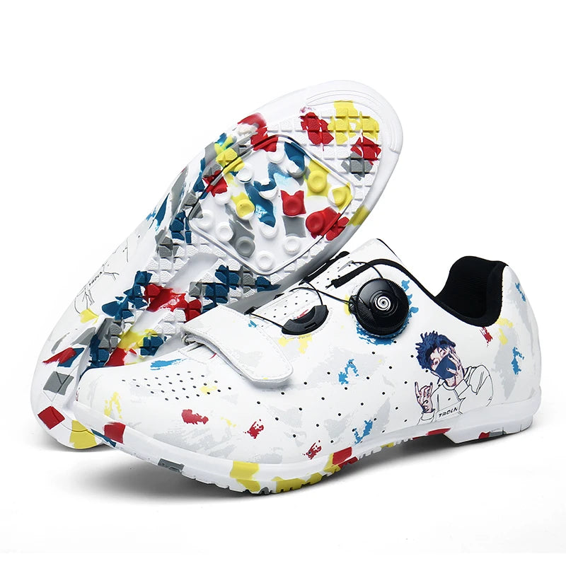 New Men's and Women's Bicycle Shoes,Outdoor Cycling Shoes,Three Functional Soles,Professional Training Shoes