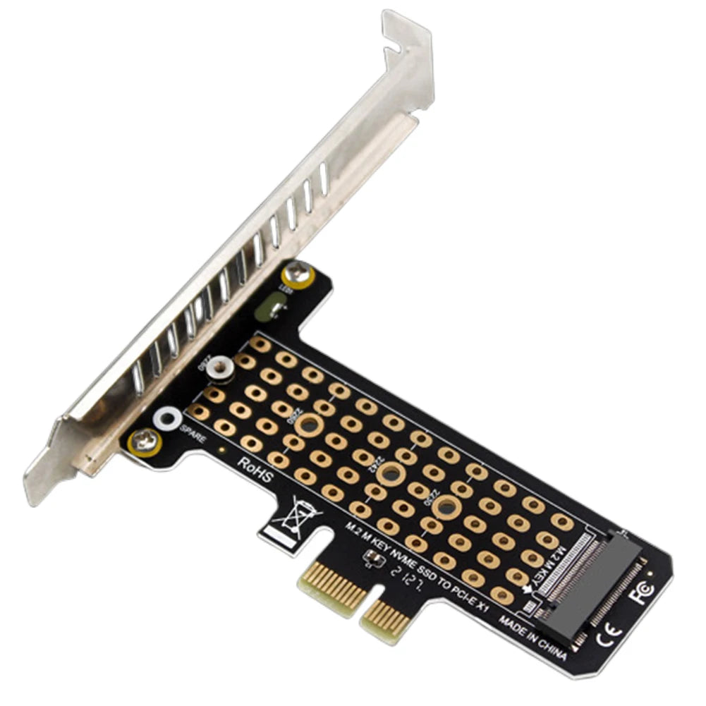 M.2 NVME To PCIe4.0 X1 Expansion Card Adapter Support PCIe X1 X4 X8 X16 Interface with Heat Sink for SSD 2230/2242/2260/2280