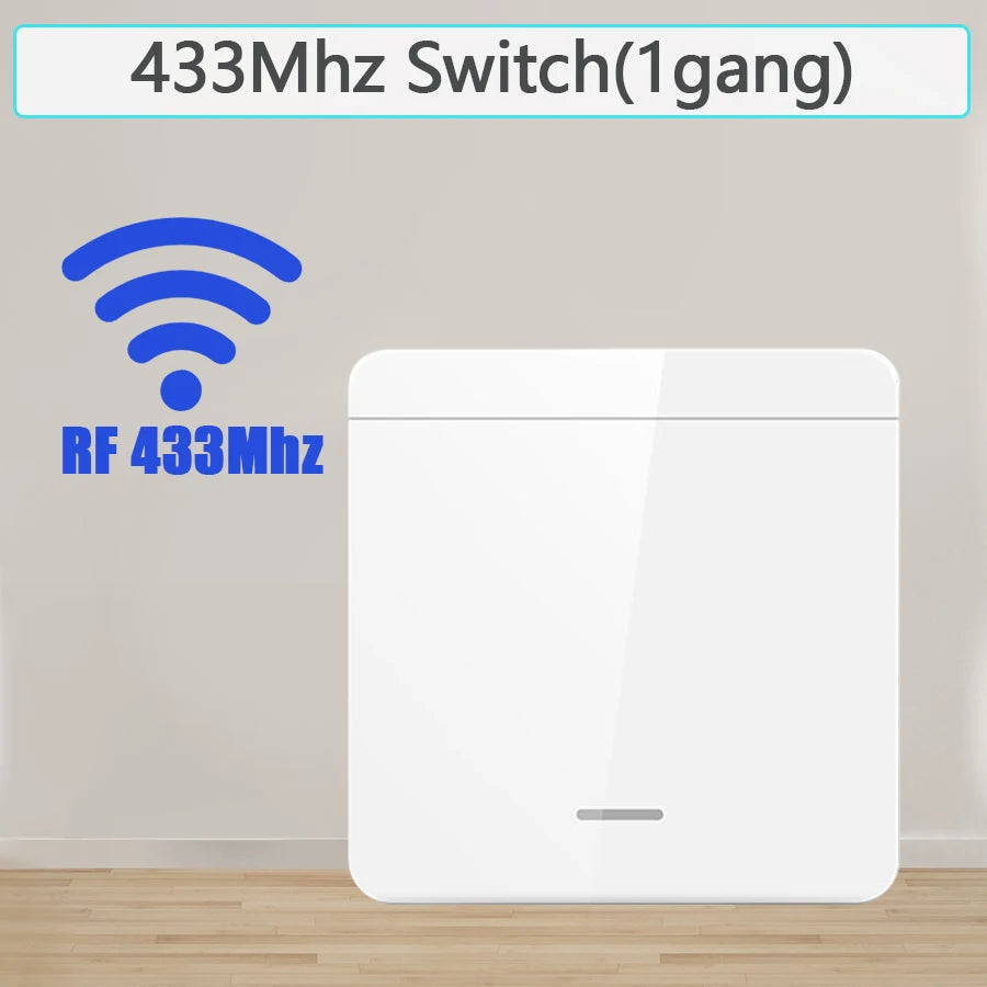 Wireless Smart Wall Switch RF 433Mhz Interruptor Light Switch Remote Control 1/2/3Gang Panel Receiver For Lamp Home Decoration