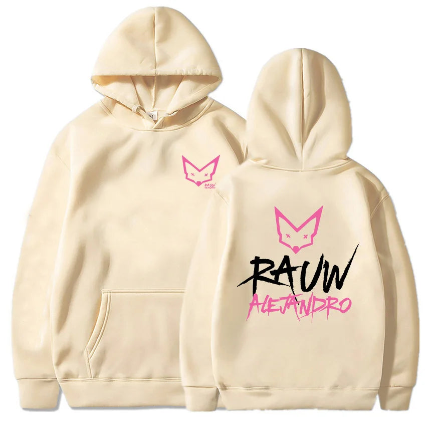 Men/Women Clothing Rapper Rauw Alejandro Saturno Hoodies Long Sleeve Casual Fleece Hooded Sweatshirt Sudadera Ropa Hombre Unisex