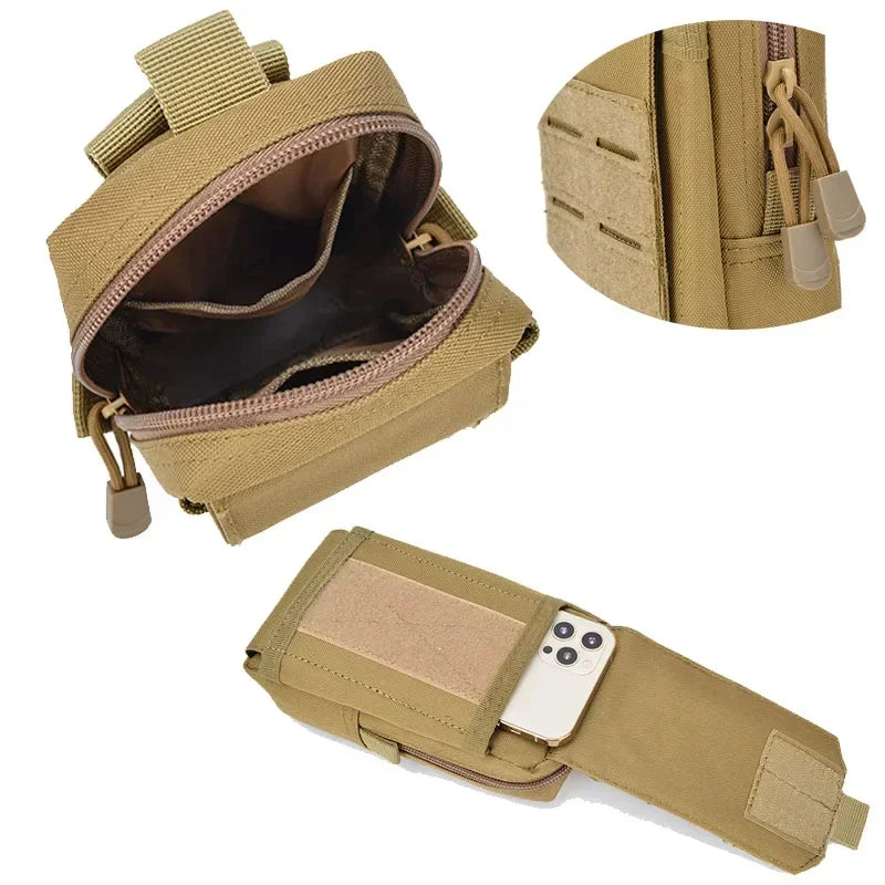 Tactical Moller Bag Outdoor Mobile Phone Waist Bag EDC Tool Hunting Accessories Bag Vest Pack Cell Phone Working Tools Holder