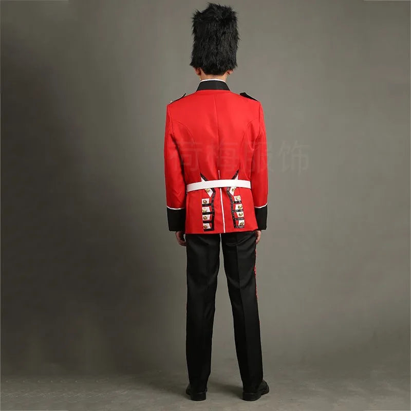 British Royal Guard Uniform Soldier Costume Mens Fancy Dress Grenadier Trooper Tunic Jacket Guards Outfits For Party Performance