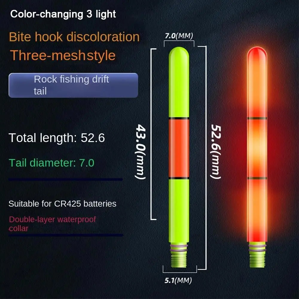 Sensor Color Change LED Fishing Smart Float Top Super Bright Electronic Floats Buoy Ultra Sensitive Night Fishing Float Top