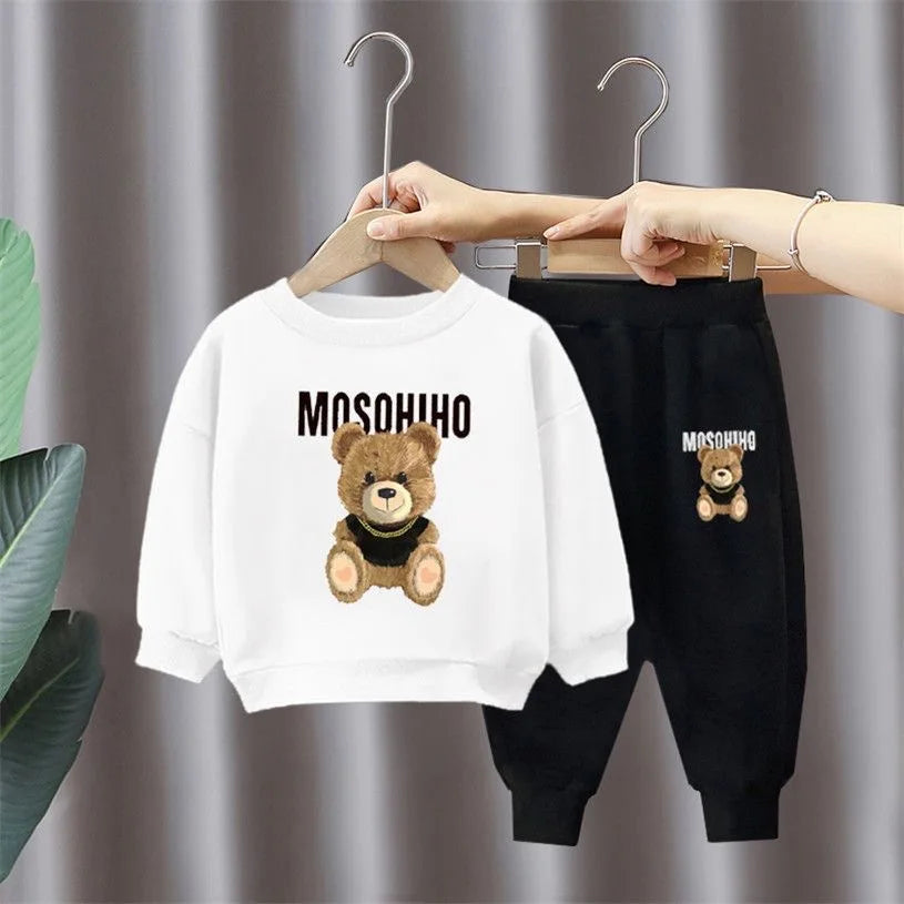 Children's Clothing Boy Sets Spring Autumn Mother Kids Girls Outfits Suits Baby Cute Sports Hoodie Trousers 2pcs Toddler Clothes
