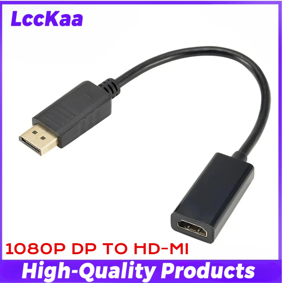 4K DisplayPort To HDMI-compatible Cable 1080P DP To HDMI-compatible Converter Male To Female HD Video Audio Adapter for TV PC