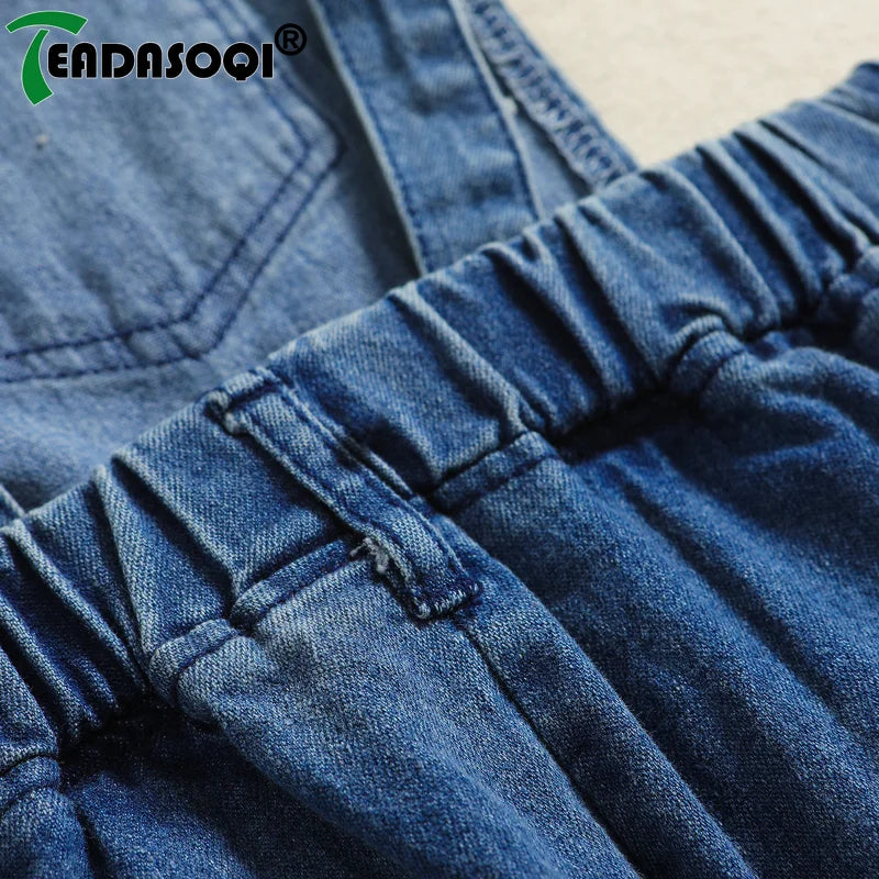 4-8Y Kids Girls Overalls Clothing Spring Autumn Double Shoulder Suspenders Denim Bell Bottoms Children Girl Trousers Clothes