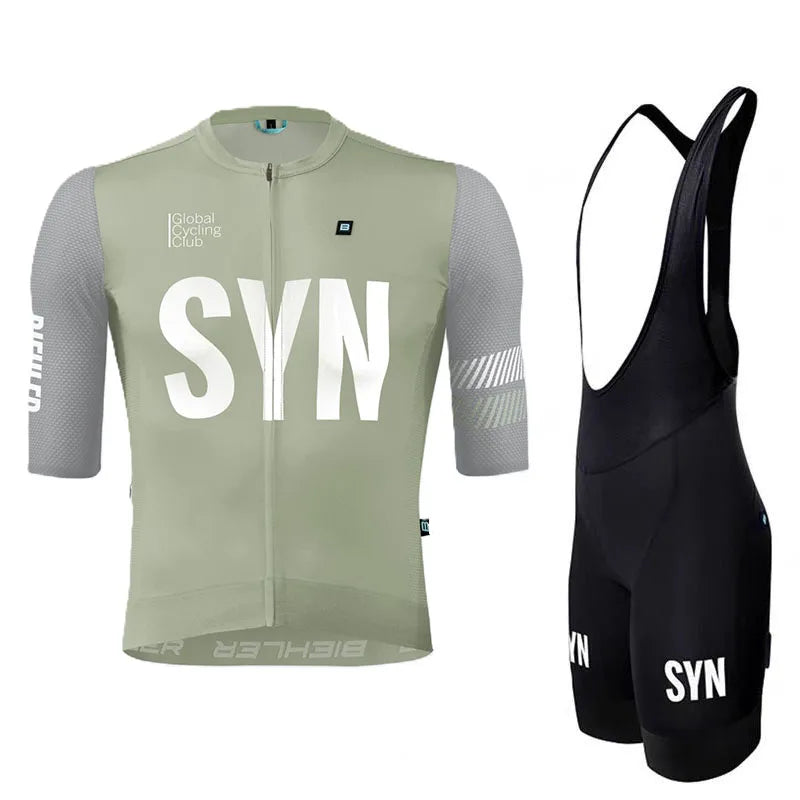 SYN Cycling jersey men's summer cycling set road cycling bib quick drying cycling suit breathable cycling shirt