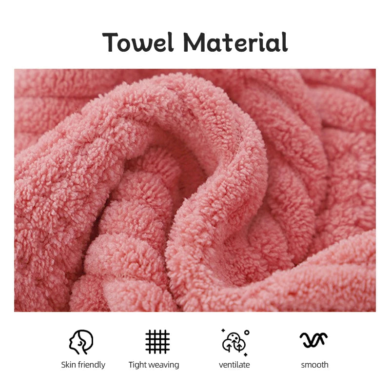 Two-piece High Density Coral Velvet Towel Bath Towel Mother Set Thickened Absorbent Soft Gift Home Towels Bathroom