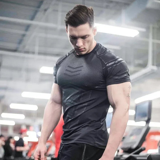 Camiseta holgada de secado rápido para hombre,ropa de entrenamiento para correr,tendencia fresca de verano,personalidad