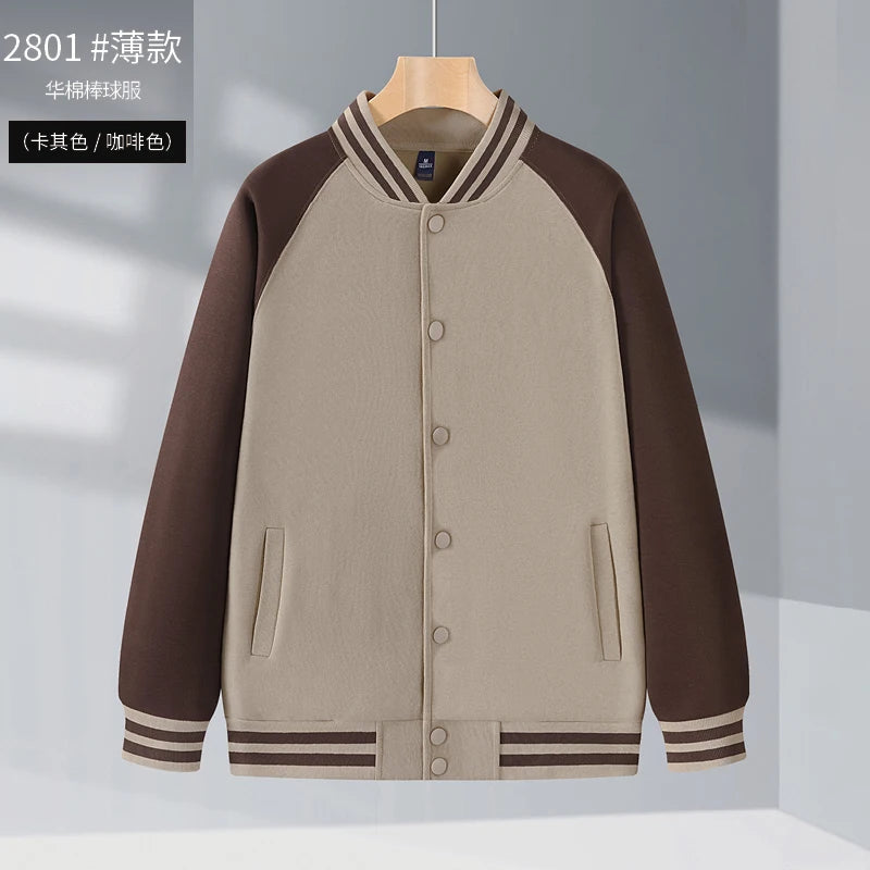 Men's and Women's Baseball Uniforms Spring and Autumn New Long-sleeved Coat Sports Jacket Sweater Brand Hoodie Daily Top