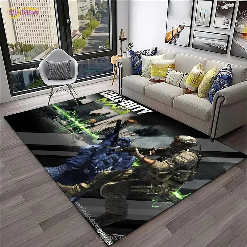 Call of Duty Game Carpet Living Room bedroom Sofa Coffee decorat yoga area rugs kitchen Door Un-Slip Mats Alfombra birthday gift