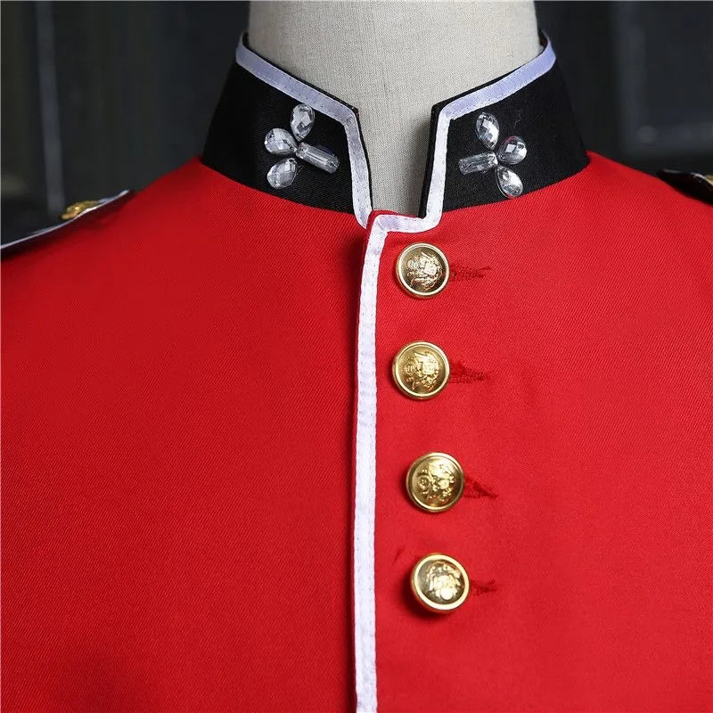 British Royal Guard Uniform Soldier Costume Mens Fancy Dress Grenadier Trooper Tunic Jacket Guards Outfits For Party Performance