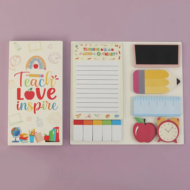 Teachers' Day Theme Sticky Note Combination This multi-piece set of cute school themed handbill stickers cartoon Sticky notes