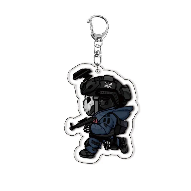Anime Call of Duty Cosplay COSTUME Acrylic Key Chains Keyring Prop Xmas Gift
